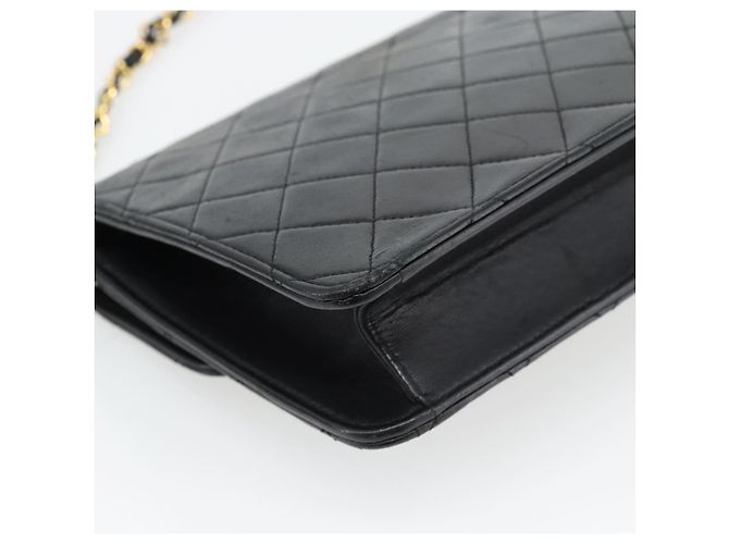 CHANEL Matelasse 23 Double Turn Lock Chain Lamb Skin 2way CC Auth 181941SAV Nero D'oro - vista 19