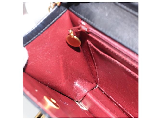 CHANEL Matelasse 23 Double Turn Lock Chain Lamb Skin 2way CC Auth 181941SAV Nero D'oro - vista 23