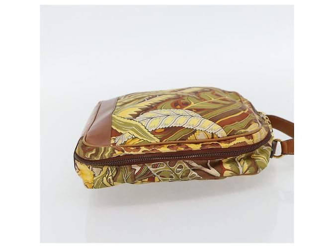 Borsa Salvatore Ferragamo in tela khaki e oro Auth BA13119 D'oro Cachi - vista 4