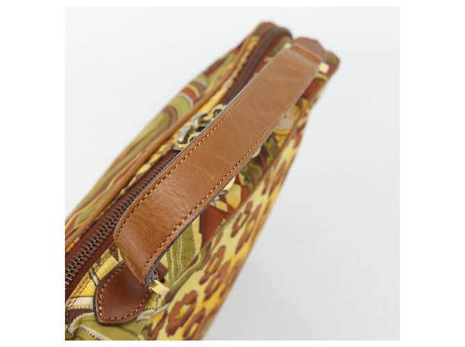 Borsa Salvatore Ferragamo in tela khaki e oro Auth BA13119 D'oro Cachi - vista 7