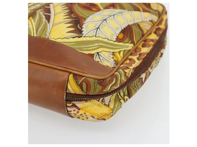 Borsa Salvatore Ferragamo in tela khaki e oro Auth BA13119 D'oro Cachi - vista 9