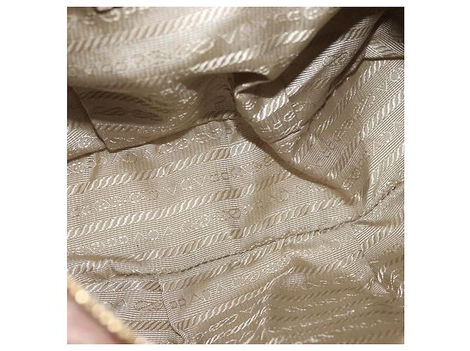 Borsa a Spalla con Catena PRADA in Pelle Rosa Oro Auth yk20410A D'oro - vista 10