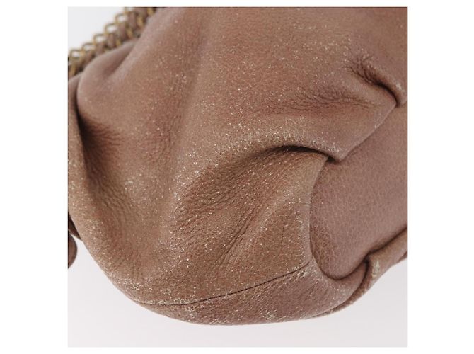 Borsa a Spalla con Catena PRADA in Pelle Rosa Oro Auth yk20410A D'oro - vista 17