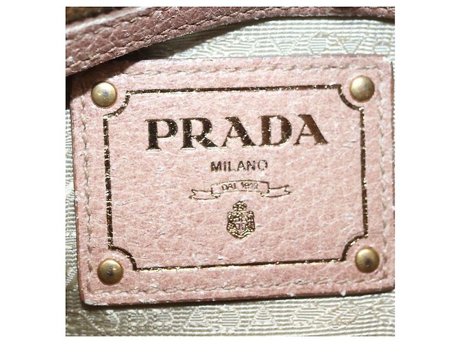 Borsa a Spalla con Catena PRADA in Pelle Rosa Oro Auth yk20410A D'oro - vista 19