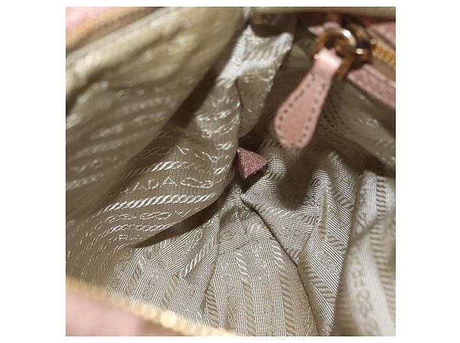 Borsa a Spalla con Catena PRADA in Pelle Rosa Oro Auth yk20410A D'oro - vista 21