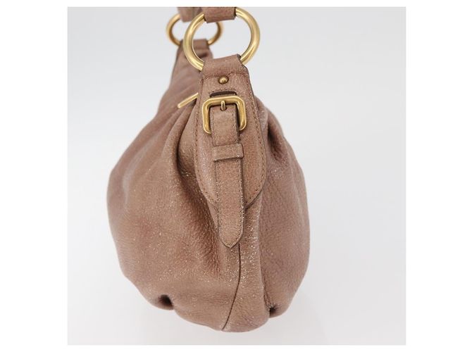 Borsa a Spalla con Catena PRADA in Pelle Rosa Oro Auth yk20410A D'oro - vista 4