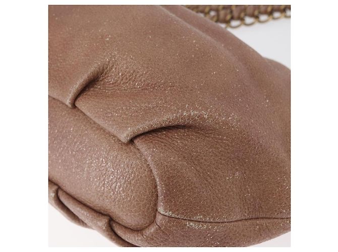 Borsa a Spalla con Catena PRADA in Pelle Rosa Oro Auth yk20410A D'oro - vista 8