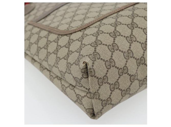 Borsa Tote GUCCI GG Supreme Web Sherry Line PVC Beige 39 02 003 Auth BA13156 - vista 14
