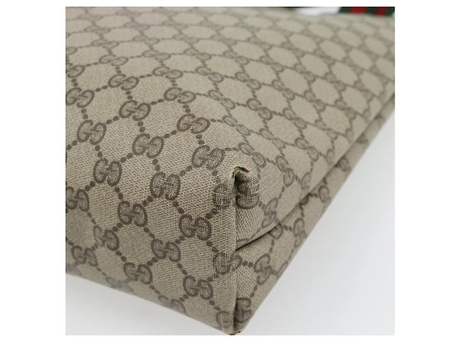 Borsa Tote GUCCI GG Supreme Web Sherry Line PVC Beige 39 02 003 Auth BA13156 - vista 15
