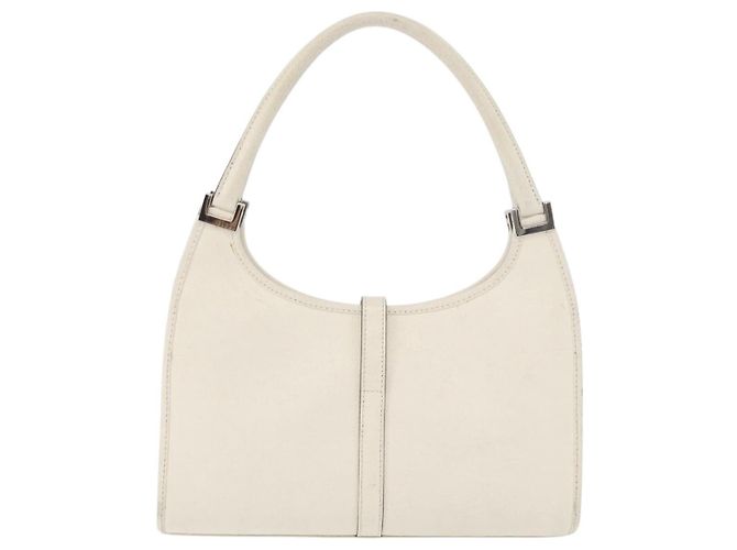 Borsa GUCCI Jackie in pelle bianco argento 002 1068 Auth 182461 - vista 2