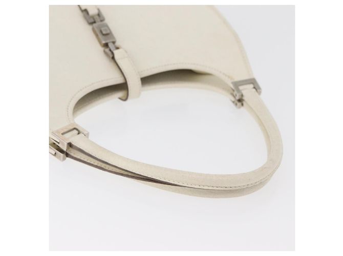 Borsa GUCCI Jackie in pelle bianco argento 002 1068 Auth 182461 - vista 7