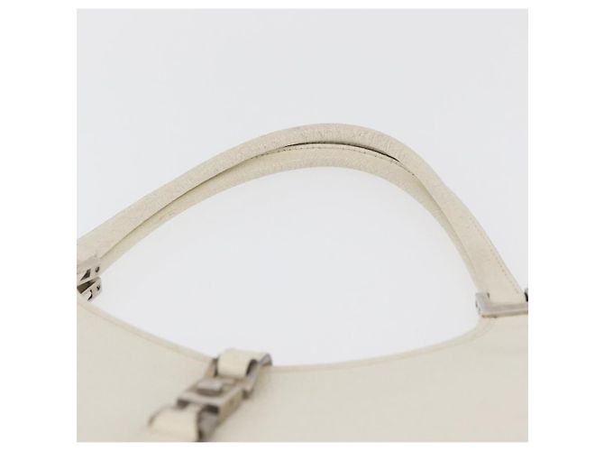 Borsa GUCCI Jackie in pelle bianco argento 002 1068 Auth 182461 - vista 8