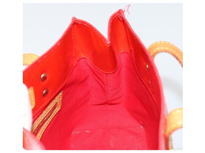 LOUIS VUITTON Monogram Vernis Reade PM Hand Bag Red Rouge M91088 LV Auth 181656 Vermelho - vista 19