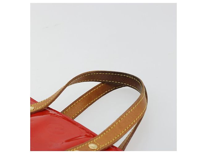 LOUIS VUITTON Monogram Vernis Reade PM Hand Bag Red Rouge M91088 LV Auth 181656 Vermelho - vista 8