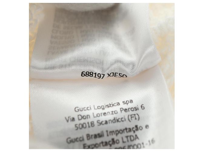 GUCCI Parker Cotton XXS White Auth 182060M Blanco - vista 16