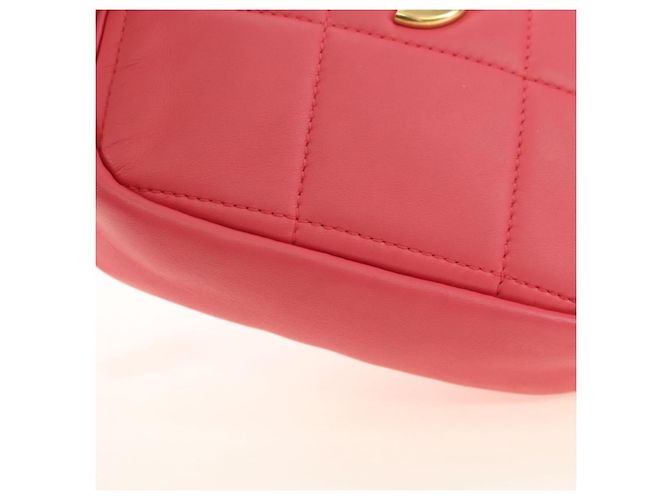 CHANEL Chain Matelasse Schultertasche Lammfell Rosa Gold CC Authentisch 181486SAM Pink Golden - Ansicht 14