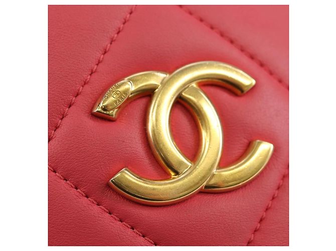 CHANEL Chain Matelasse Schultertasche Lammfell Rosa Gold CC Authentisch 181486SAM Pink Golden - Ansicht 18