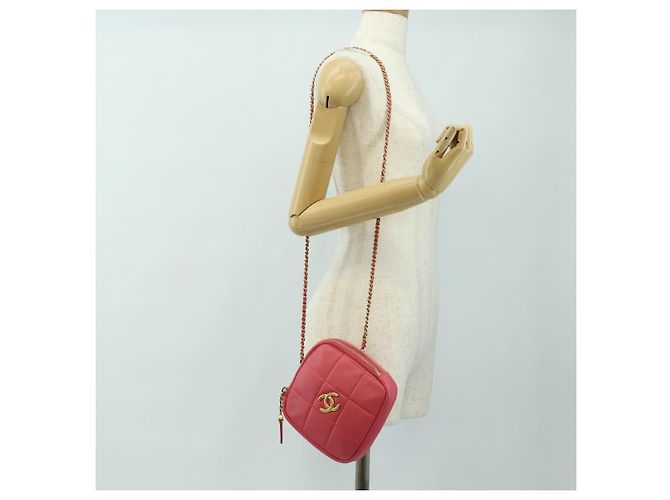 CHANEL Chain Matelasse Schultertasche Lammfell Rosa Gold CC Authentisch 181486SAM Pink Golden - Ansicht 24