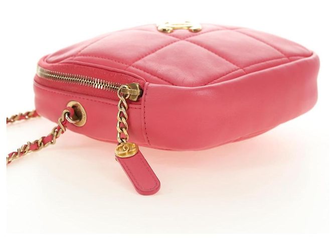CHANEL Chain Matelasse Schultertasche Lammfell Rosa Gold CC Authentisch 181486SAM Pink Golden - Ansicht 3