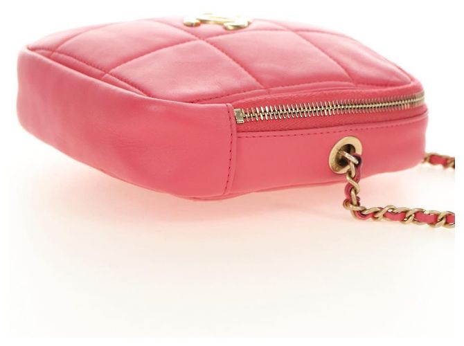 CHANEL Chain Matelasse Schultertasche Lammfell Rosa Gold CC Authentisch 181486SAM Pink Golden - Ansicht 4