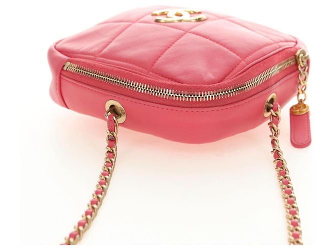 CHANEL Chain Matelasse Schultertasche Lammfell Rosa Gold CC Authentisch 181486SAM Pink Golden - Ansicht 6