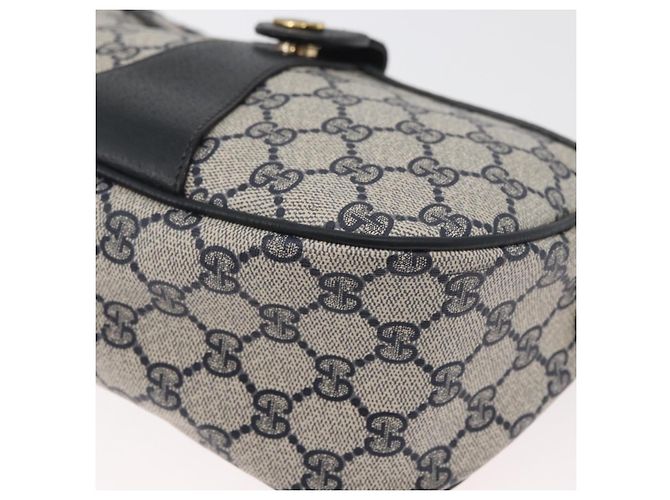 Borsa a Spalla GUCCI GG Supreme Sherry Line PVC Blu Navy Oro 89 02 032 Auth 180128 D'oro - vista 15