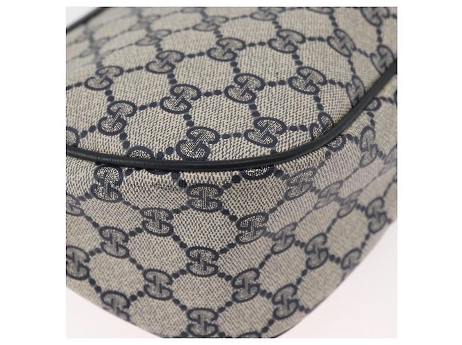 Borsa a Spalla GUCCI GG Supreme Sherry Line PVC Blu Navy Oro 89 02 032 Auth 180128 D'oro - vista 16