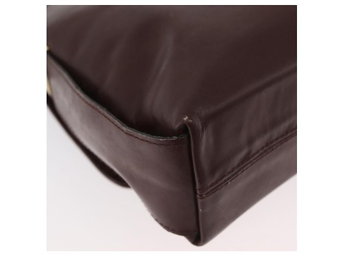 Borsa a Spalla GUCCI in Pelle Bordeaux Oro Auth 182475 D'oro Bordò - vista 15