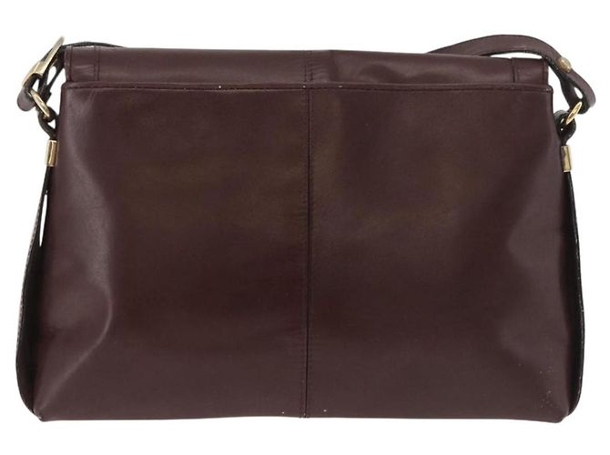 Borsa a Spalla GUCCI in Pelle Bordeaux Oro Auth 182475 D'oro Bordò - vista 2