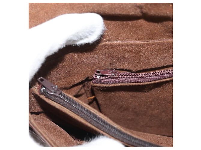 Borsa a Spalla GUCCI in Pelle Bordeaux Oro Auth 182475 D'oro Bordò - vista 20