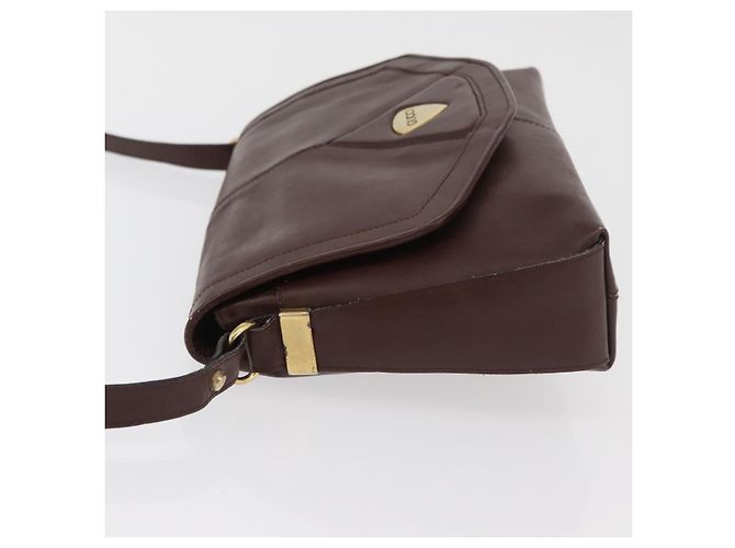Borsa a Spalla GUCCI in Pelle Bordeaux Oro Auth 182475 D'oro Bordò - vista 4