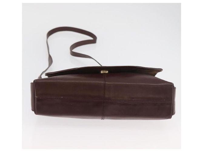 Borsa a Spalla GUCCI in Pelle Bordeaux Oro Auth 182475 D'oro Bordò - vista 5