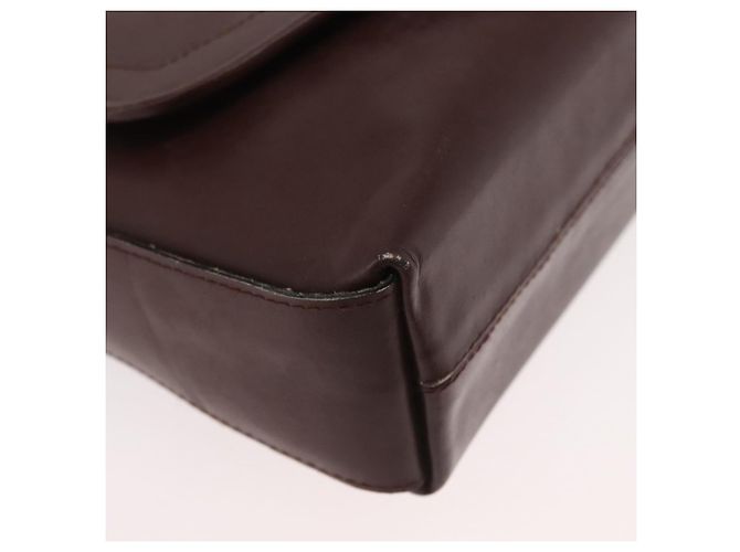 Borsa a Spalla GUCCI in Pelle Bordeaux Oro Auth 182475 D'oro Bordò - vista 9