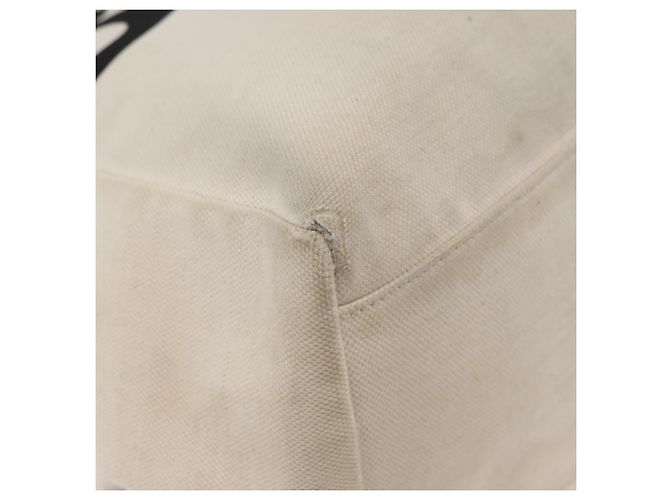 BALENCIAGA Tote Bag Canvas Beige Silber Auth BA13082 - Ansicht 15
