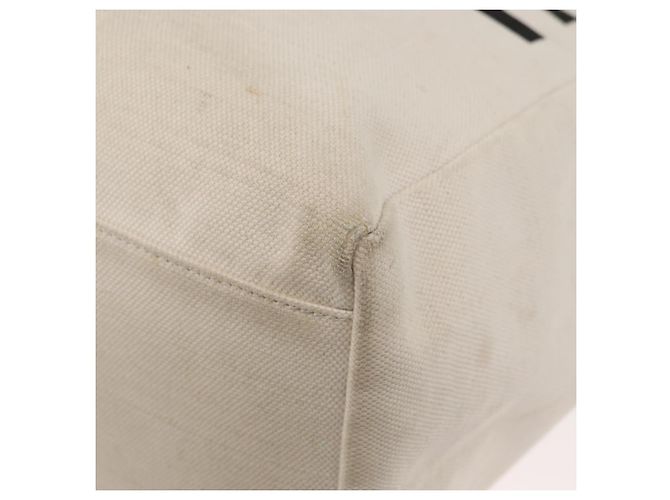BALENCIAGA Tote Bag Canvas Beige Silber Auth BA13082 - Ansicht 16