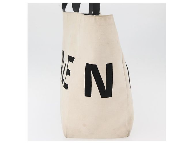 BALENCIAGA Tote Bag Canvas Beige Silber Auth BA13082 - Ansicht 3