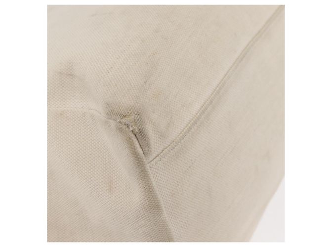 BALENCIAGA Tote Bag Canvas Beige Silber Auth BA13082 - Ansicht 9