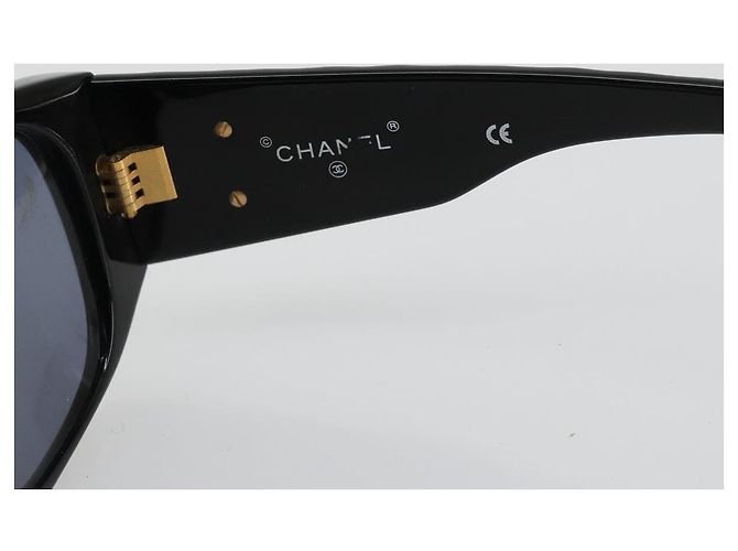 Occhiali da sole CHANEL plastica Nero CC Auth BA13228 - vista 9