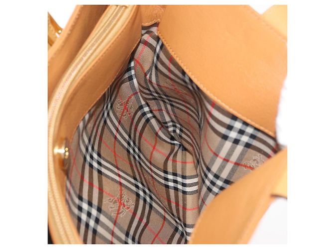 Borsa Burberry in pelle marrone oro Auth 182467 D'oro - vista 18