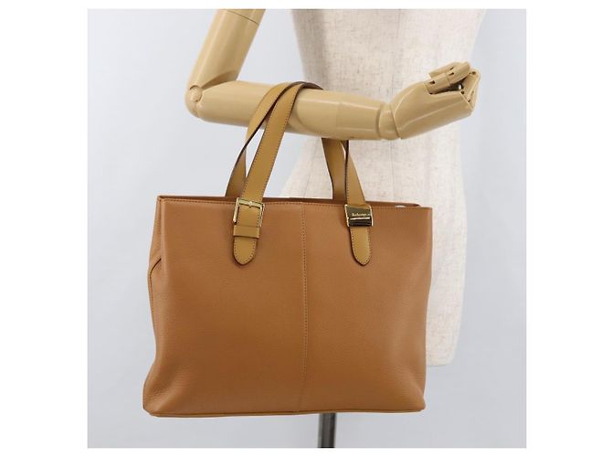 Borsa Burberry in pelle marrone oro Auth 182467 D'oro - vista 23