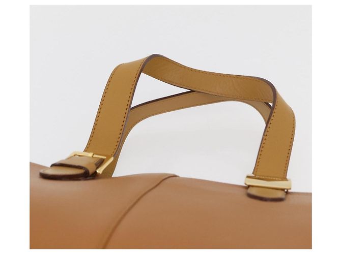 Borsa Burberry in pelle marrone oro Auth 182467 D'oro - vista 8