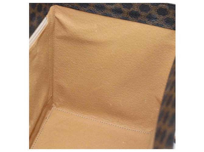 Céline CELINE Beauty Case Macadam Canvas Vanity Horse Carriage PVC Pelle Nera Autentica 182779V Nero D'oro - vista 20