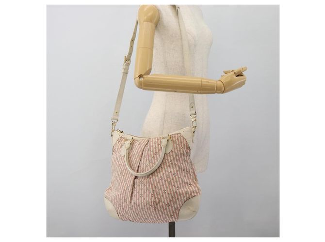 BORSA LOUIS VUITTON Mini Lin Marina GM Croisette 2way Rosa M95493 LV Auth 171252V - vista 23