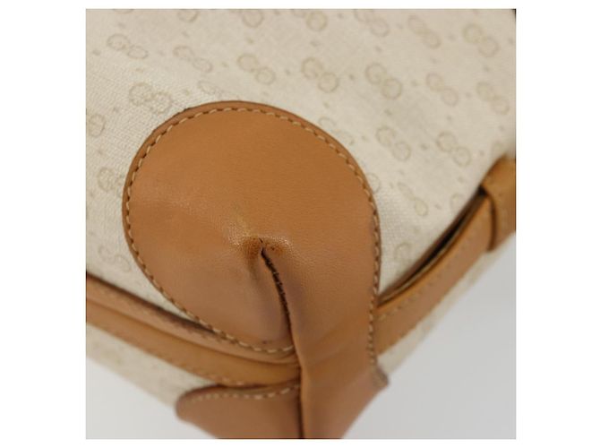 GUCCI Micro GG Supreme Schultertasche PVC Weiß Gold Auth 180109 Golden - Ansicht 15