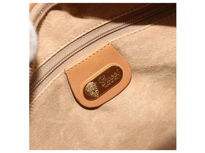 GUCCI Micro GG Supreme Schultertasche PVC Weiß Gold Auth 180109 Golden - Ansicht 18