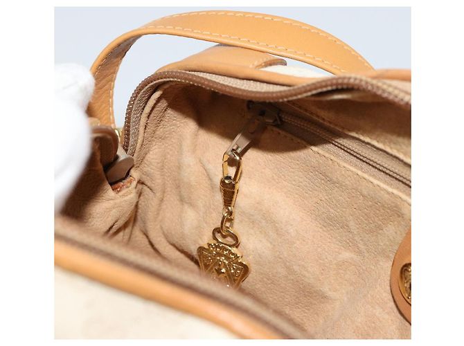 GUCCI Micro GG Supreme Schultertasche PVC Weiß Gold Auth 180109 Golden - Ansicht 21