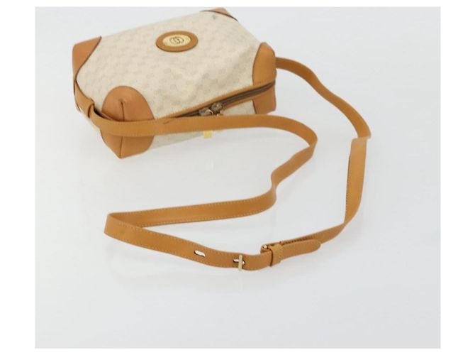 GUCCI Micro GG Supreme Schultertasche PVC Weiß Gold Auth 180109 Golden - Ansicht 7