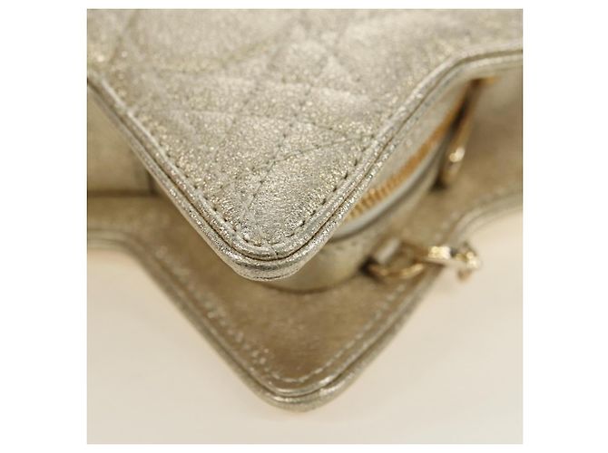 Bolso de hombro Christian Dior Canage Chain de piel Oro Auth 181440SM Dorado - vista 17