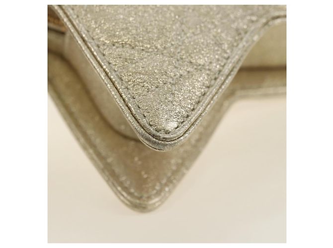 Bolso de hombro Christian Dior Canage Chain de piel Oro Auth 181440SM Dorado - vista 18