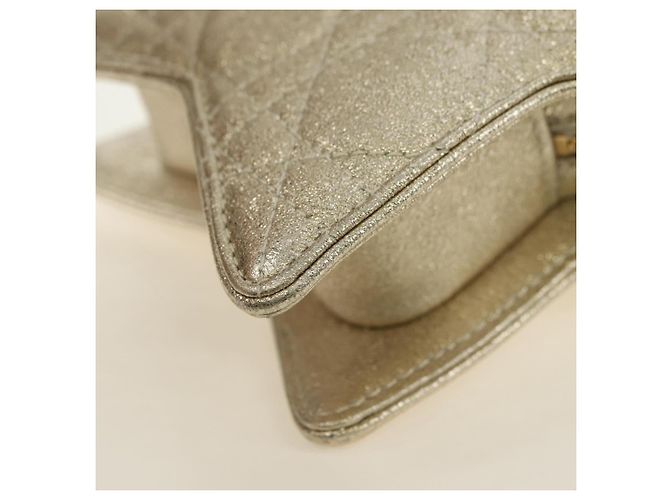 Bolso de hombro Christian Dior Canage Chain de piel Oro Auth 181440SM Dorado - vista 19